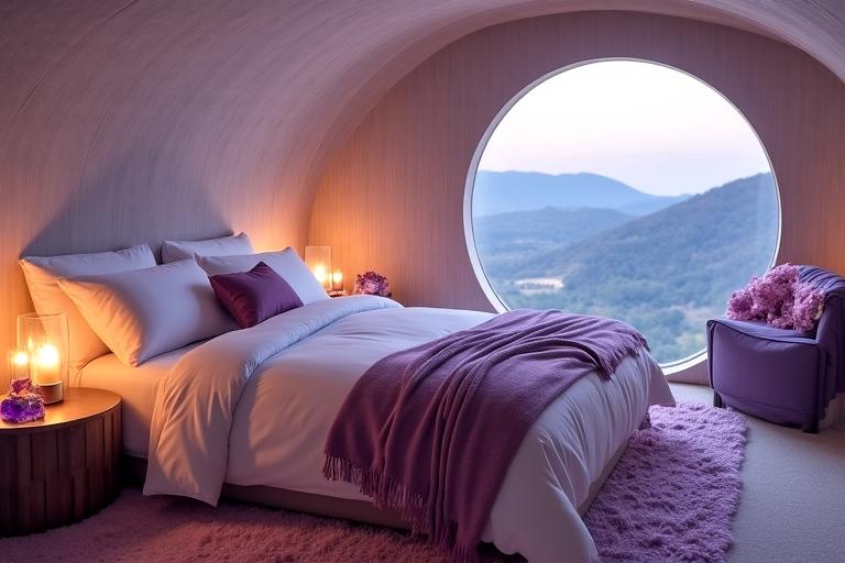 暖かな照明に包まれたドームスイートのインテリア